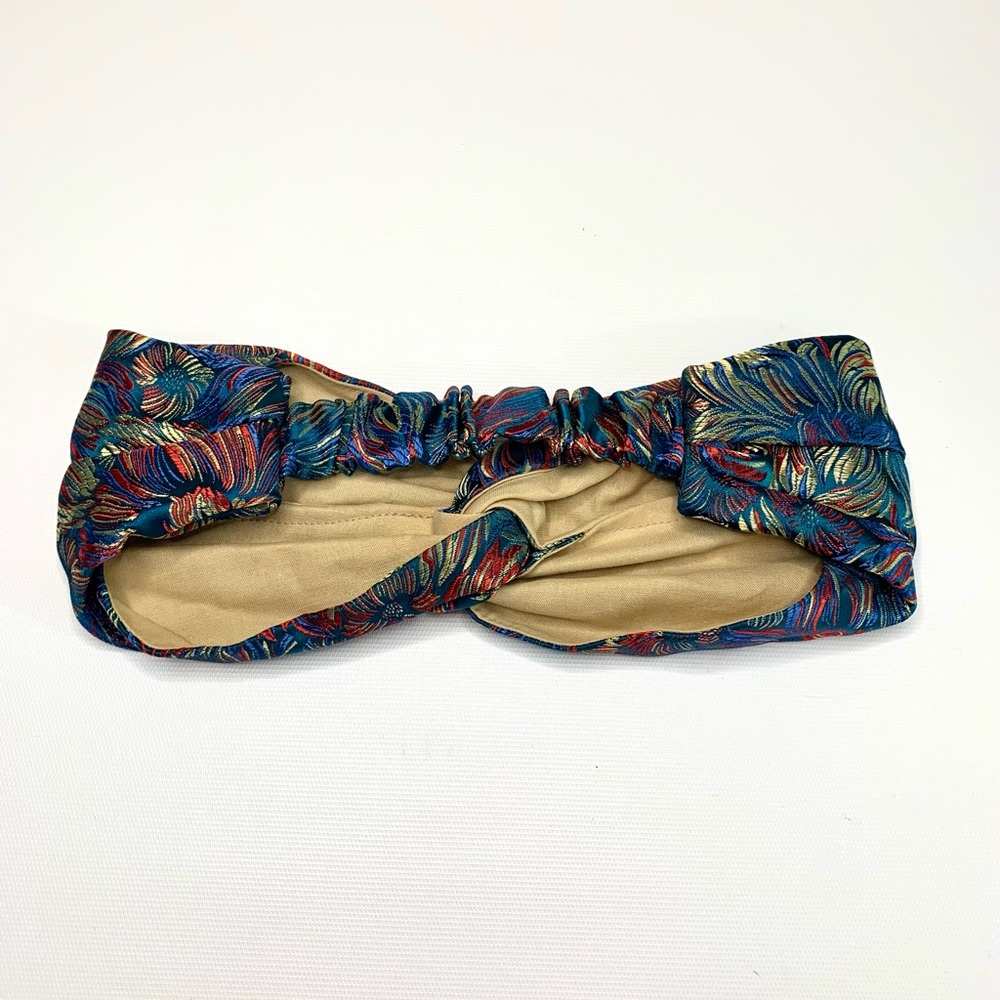 Headband handmade from luxury jacquard fabric fully lined with elastic - Picture 4 of 10